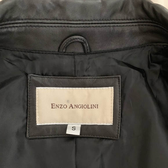 Enzo Angiolini Leather Black Jacket (Size Small) - Picture 7 of 8
